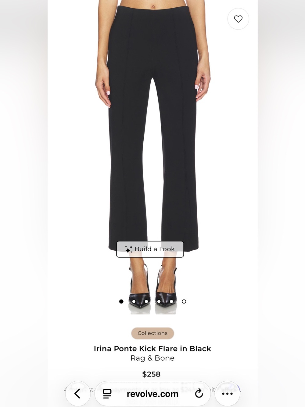rag & bone Irina Kick Flare Cropped Pants